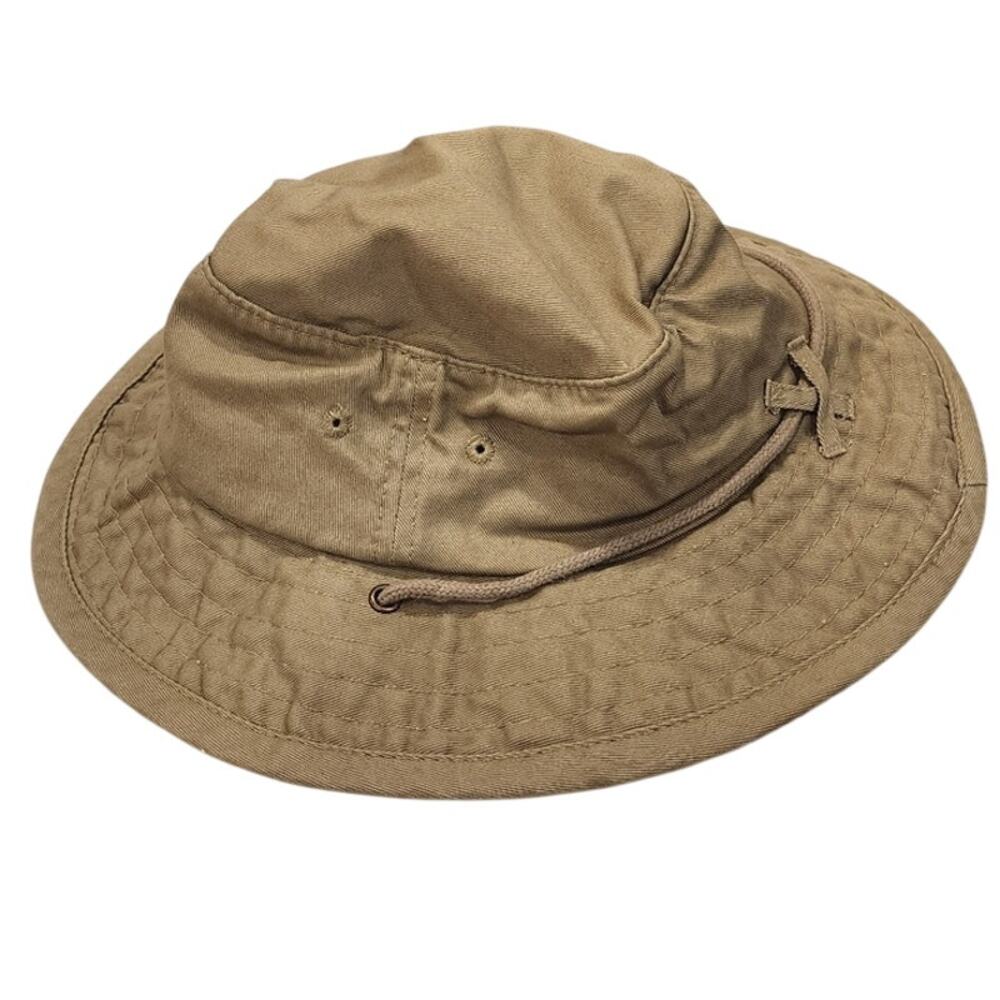 NWT DPC Dorfman Pacific Co Men’s Large Khaki Cotton Bucket Hat Fishing Sun Cap L - Picture 2 of 3
